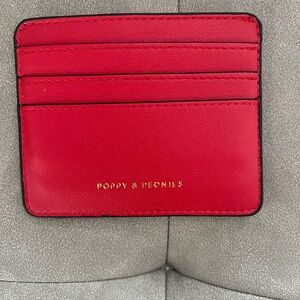 HOLD ME Poppy & Peonies Red Card Holder